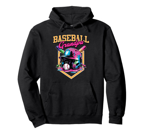 Baseball Grandpa Tie Dye Baseball Drip Hoodie - Casual Everyday Wear Unisex - T-Shirt, Sweatshirt, Hoodie