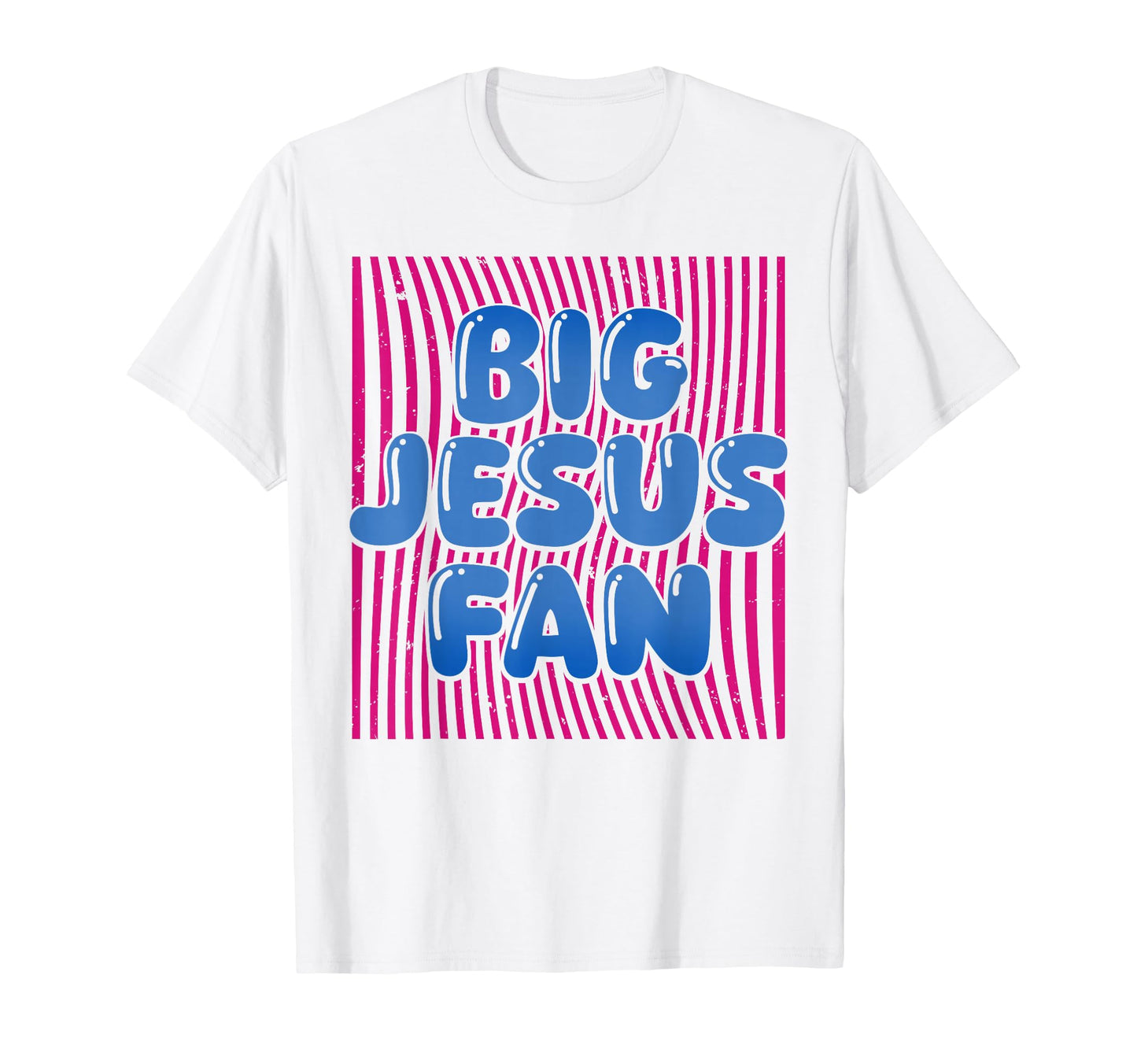 Big Jesus Fan Stripes Christian T-Shirt - Unique Graphic Unisex - T-Shirt, Sweatshirt, Hoodie