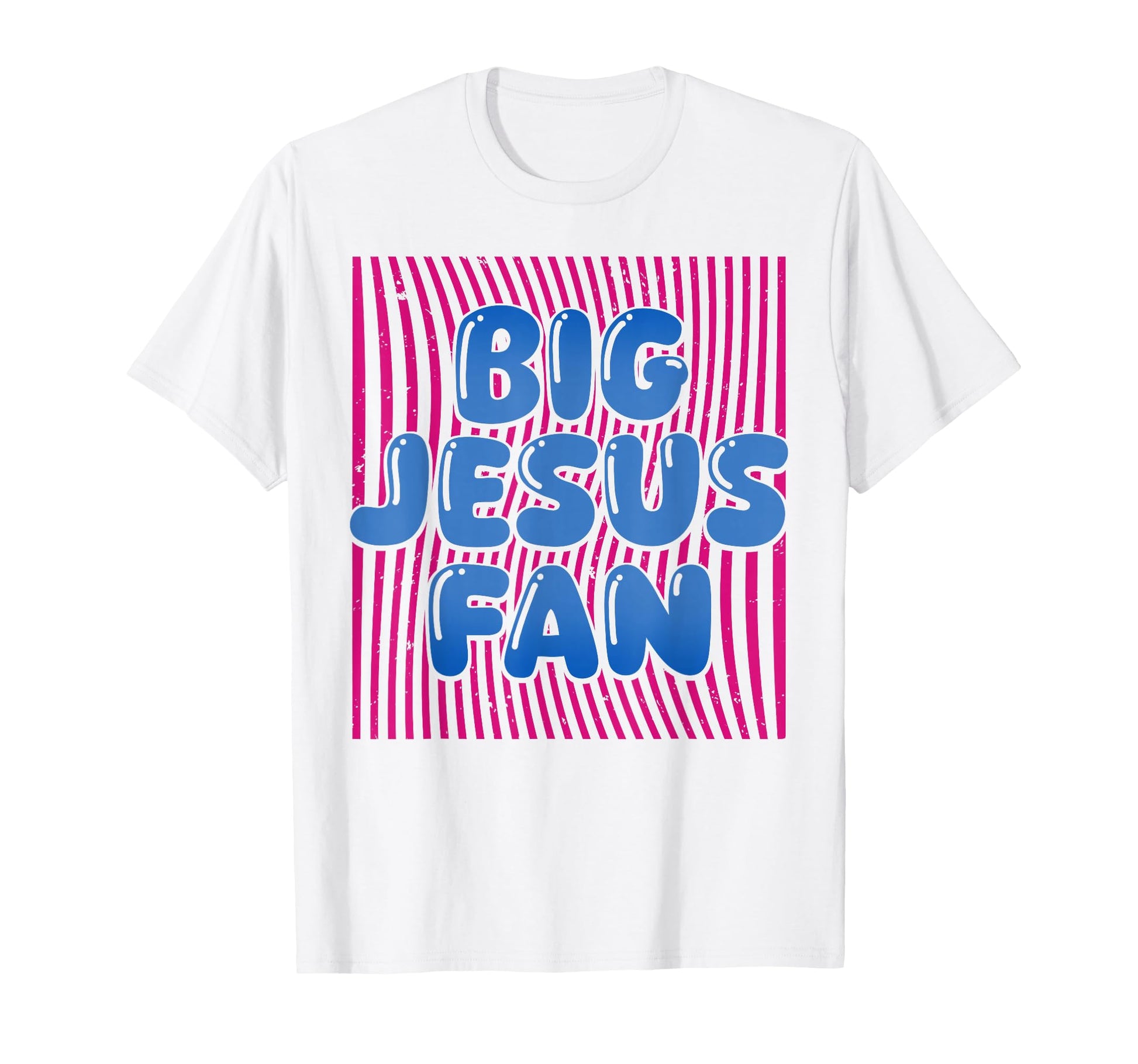 Big Jesus Fan Stripes Christian T-Shirt - Unique Graphic Unisex - T-Shirt, Sweatshirt, Hoodie