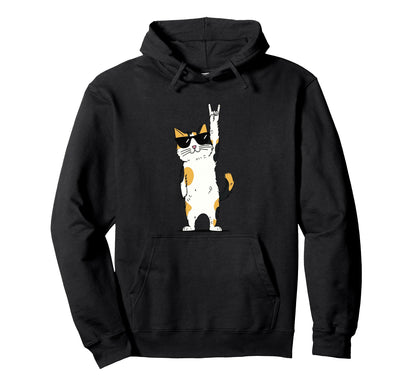 Cat Sunglasses Funny Cat Lover Hoodie - Streetwear Style for Adults - T-Shirt, Sweatshirt, Hoodie