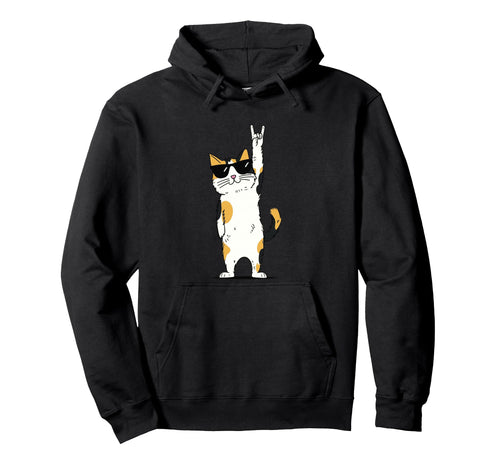 Cat Sunglasses Funny Cat Lover Hoodie - Streetwear Style for Adults - T-Shirt, Sweatshirt, Hoodie