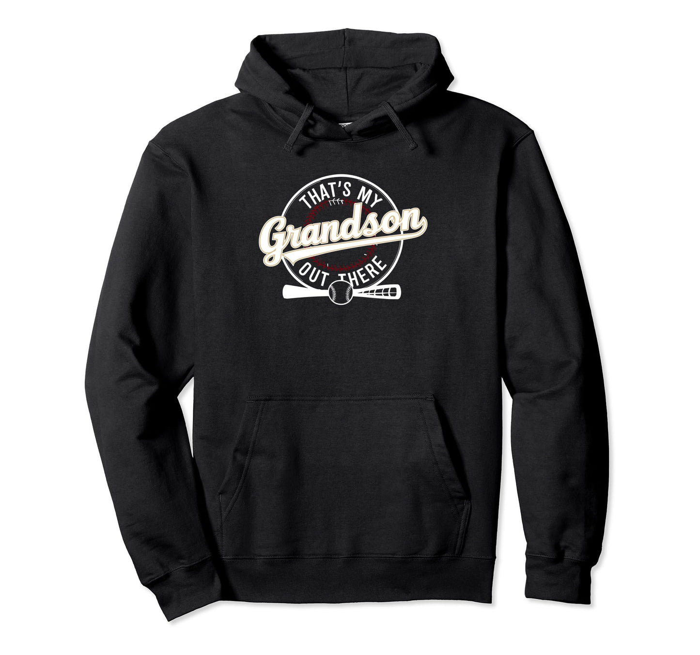 Thats My Grandson Out There Baseball Hoodie - Minimalist Print for Adults - T-Shirt, Sweatshirt, Hoodie