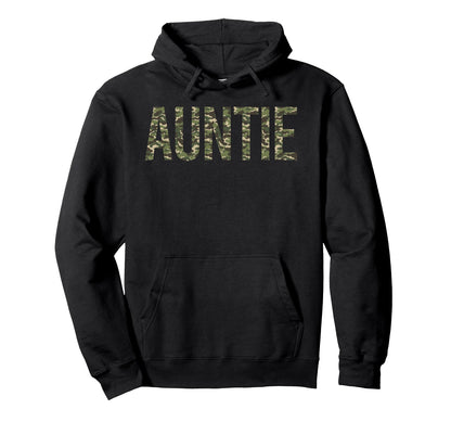 Camo Auntie Camouflage Auntie Life Hoodie - Unique Graphic for Adults - T-Shirt, Sweatshirt, Hoodie
