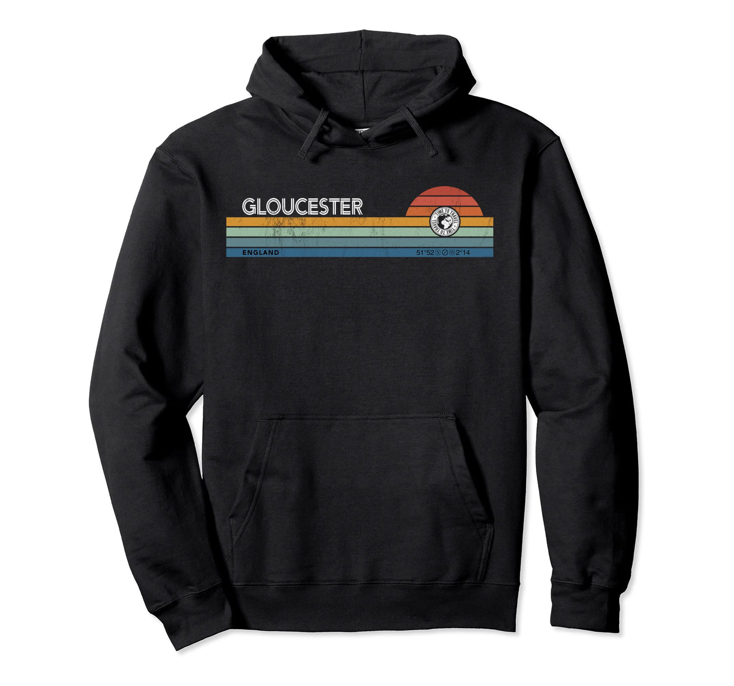Gloucester England United Kingdom Sunset Hoodie - Novelty Apparel Unisex - T-Shirt, Sweatshirt, Hoodie