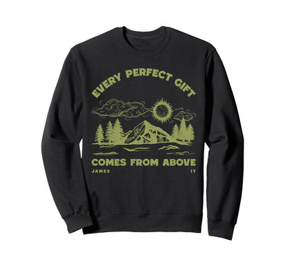 Boho Christian Camping Scripture Sweatshirt - Aesthetic Graphic Men Women - T-Shirt, Sweatshirt, Hoodie