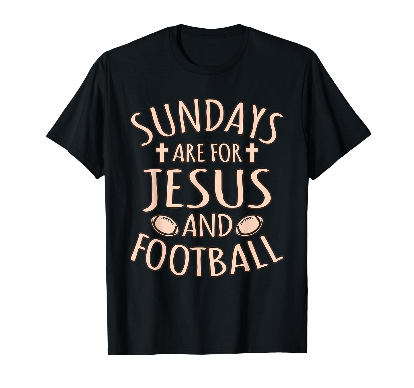 Sundays Jesus And Football Player T-Shirt - Casual Everyday Wear Men Women - T-Shirt, Sweatshirt, Hoodie