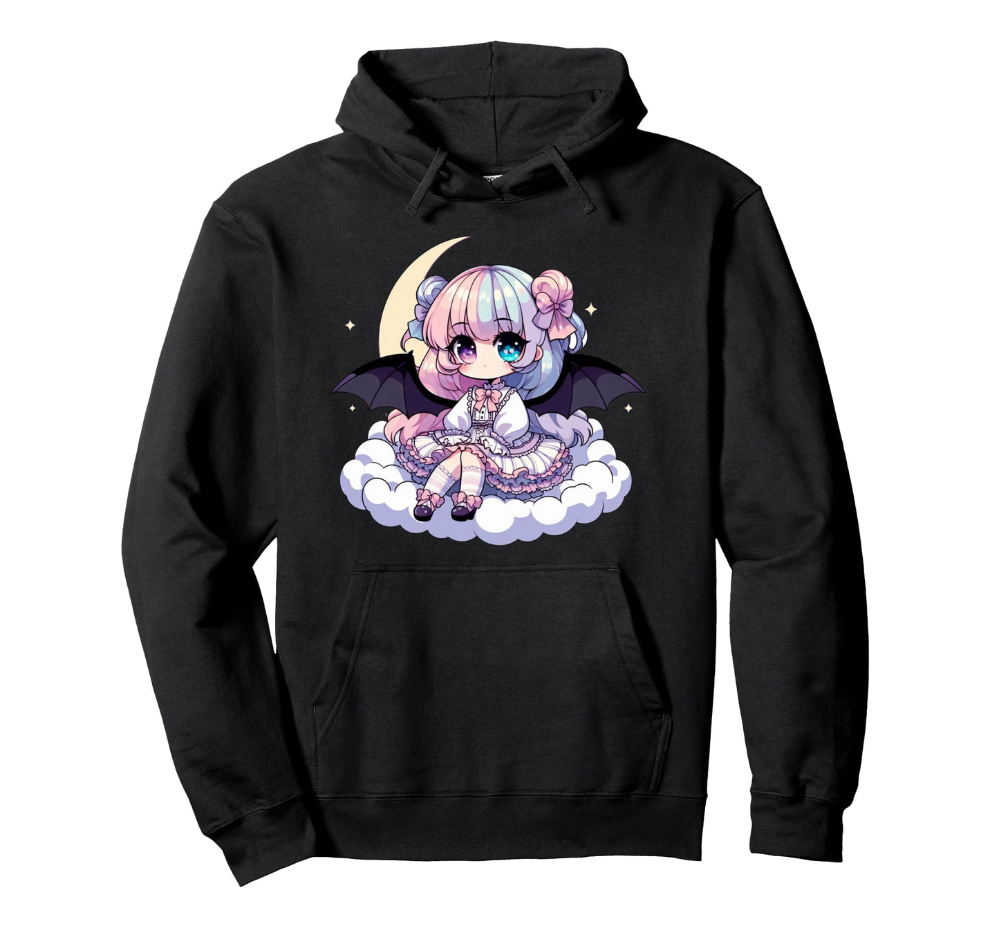 Kawaii Pastel Goth Creepy Anime Moon Gothic Hoodie - Novelty Apparel Unisex - T-Shirt, Sweatshirt, Hoodie
