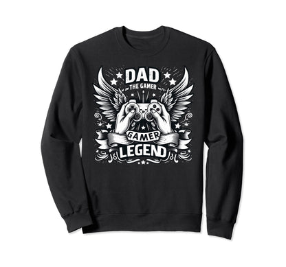 Gamer Dad Game Controller Gaming Sweatshirt - Minimalist Print Unisex - T-Shirt, Sweatshirt, Hoodie