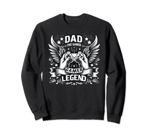 Gamer Dad Game Controller Gaming Sweatshirt - Minimalist Print Unisex - T-Shirt, Sweatshirt, Hoodie