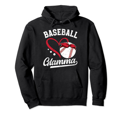 Baseball Glamma Grandma Glamma Baseball Hoodie - Streetwear Style Unisex - T-Shirt, Sweatshirt, Hoodie