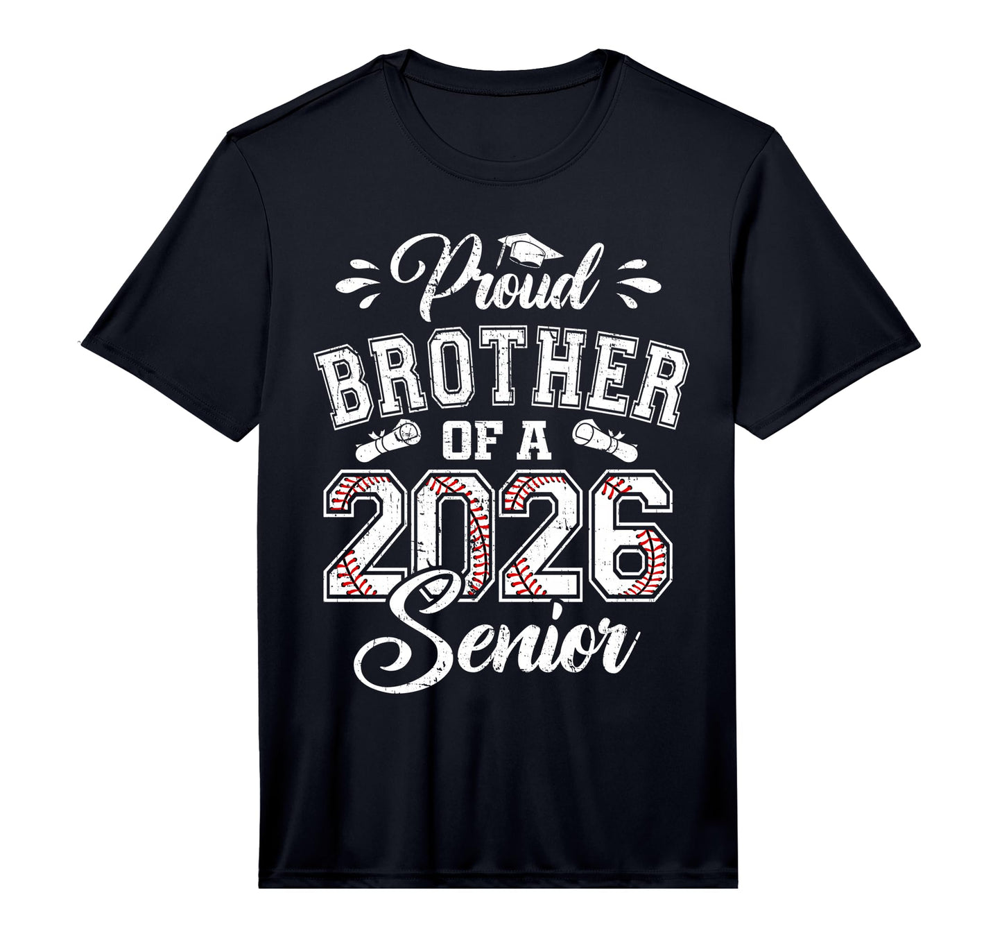 Proud Brother 2026 Senior Baseball T-Shirt - Minimalist Print Unisex - T-Shirt, Sweatshirt, Hoodie