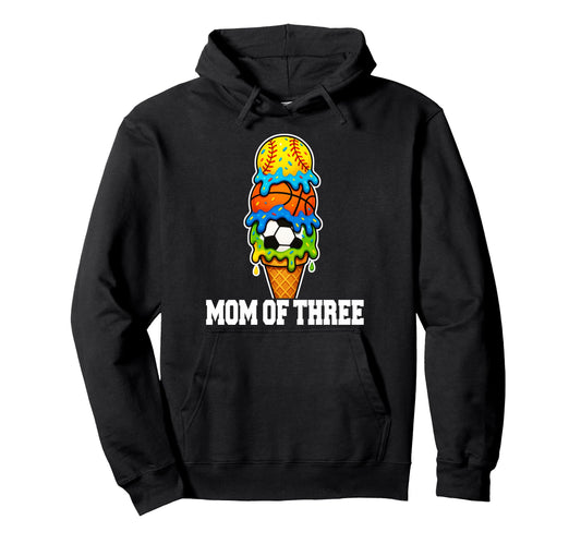 Softball Soccer Basketball Mom Ice Hoodie - Minimalist Print for Adults - T-Shirt, Sweatshirt, Hoodie