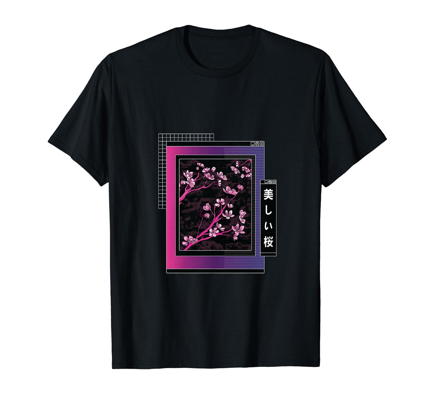 Sakura Tree Vaporwave Aesthetic T-Shirt - Casual Everyday Wear Men Women - T-Shirt, Sweatshirt, Hoodie
