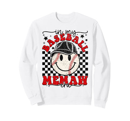 My Baseball Memaw Era Mothers Day Sweatshirt - Aesthetic Graphic Unisex - T-Shirt, Sweatshirt, Hoodie