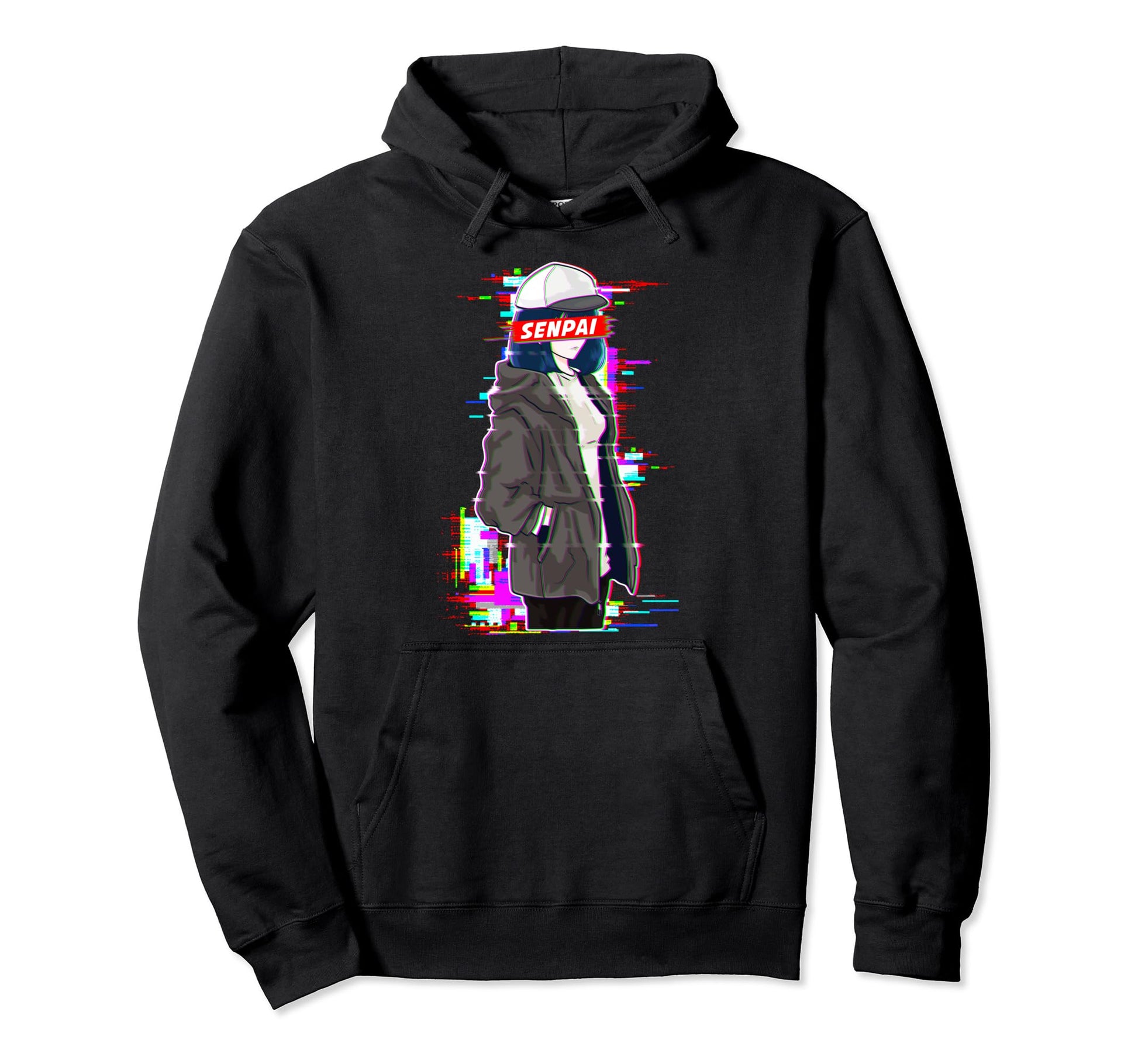 Senpai Vaporwave Aesthetic Anime Hoodie - Streetwear Style Unisex - T-Shirt, Sweatshirt, Hoodie