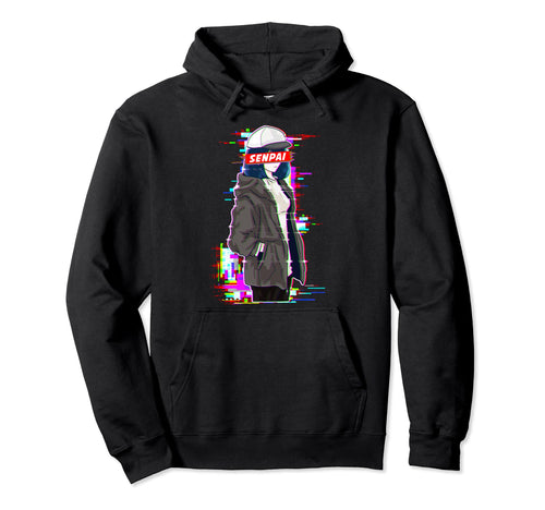 Senpai Vaporwave Aesthetic Anime Hoodie - Streetwear Style Unisex - T-Shirt, Sweatshirt, Hoodie