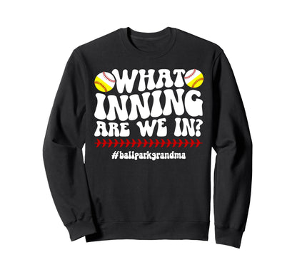 Ballpark Grandma Groovy Softball Sweatshirt - Custom Art Print Men Women - T-Shirt, Sweatshirt, Hoodie