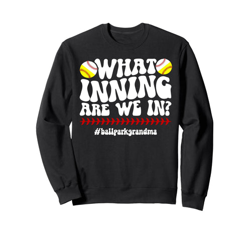 Ballpark Grandma Groovy Softball Sweatshirt - Custom Art Print Men Women - T-Shirt, Sweatshirt, Hoodie