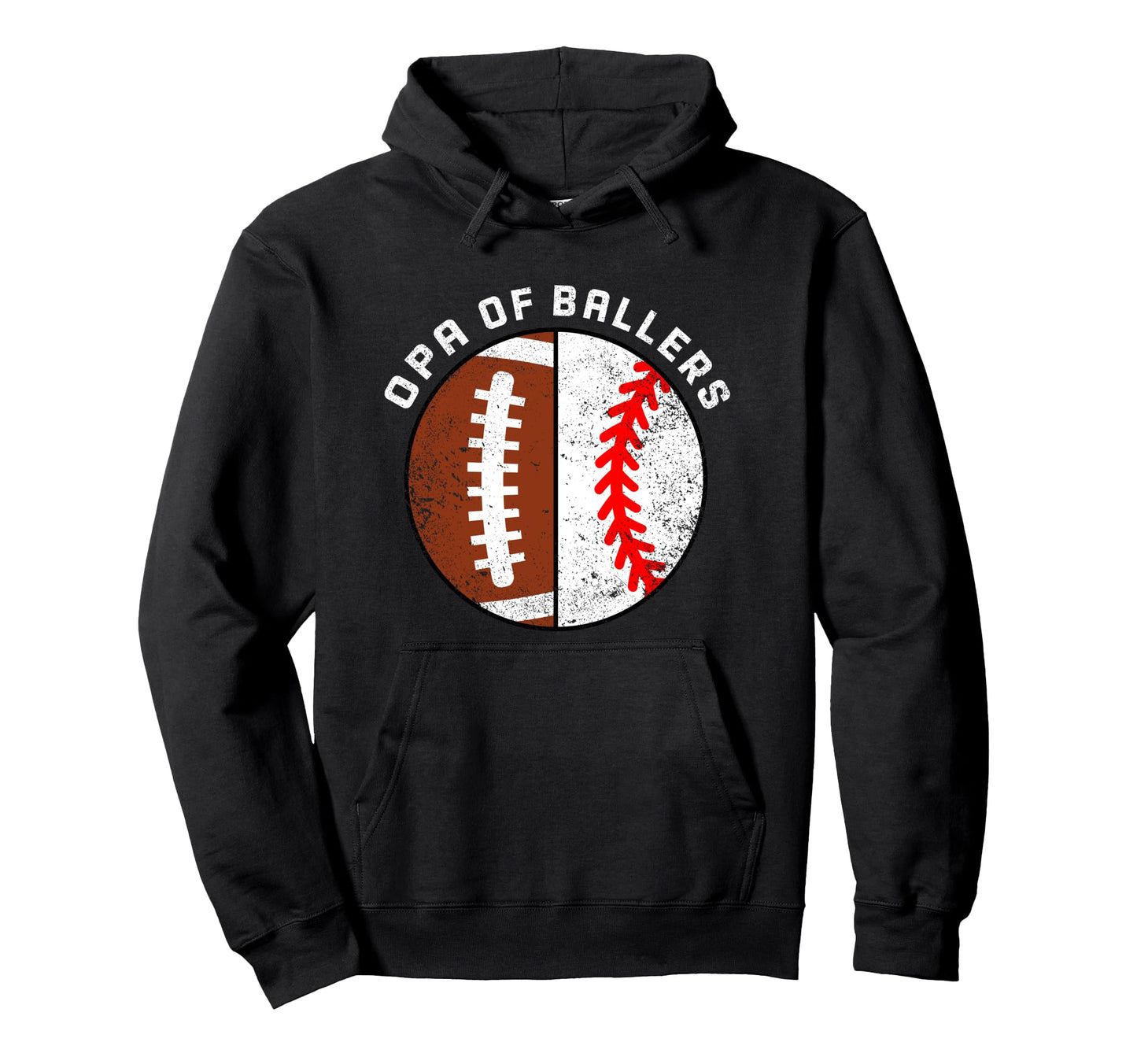 Opa Ballers Funny Football Baseball Hoodie - Custom Art Print Men Women - T-Shirt, Sweatshirt, Hoodie