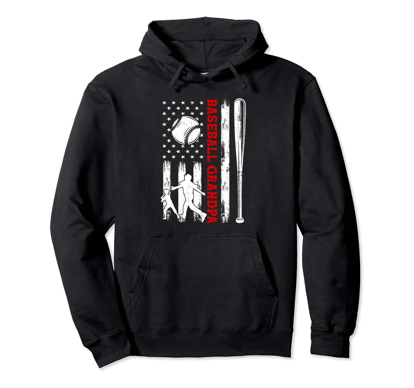 Distressed Usa American Flag Baseball Hoodie - Streetwear Style Men Women - T-Shirt, Sweatshirt, Hoodie