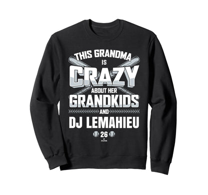 Grandma Crazy Dj Lemahieu New York Sweatshirt - Trendy Graphic for Adults - T-Shirt, Sweatshirt, Hoodie