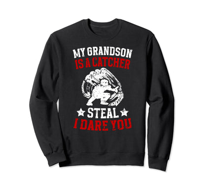 My Grandson Baseball Catcher Sweatshirt - Streetwear Style for Adults - T-Shirt, Sweatshirt, Hoodie