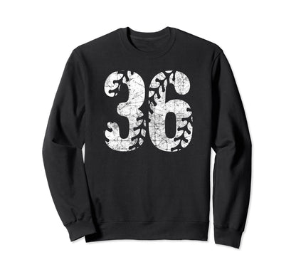 Baseball Softball Mom 36 Number Sweatshirt - Streetwear Style for Adults - T-Shirt, Sweatshirt, Hoodie