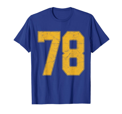 Number 78 Numbered Uniform T-Shirt - Casual Everyday Wear for Adults - T-Shirt, Sweatshirt, Hoodie