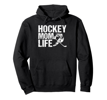Hockey Mom Life Game Day Sports Mom Hoodie - Graphic Print for Adults - T-Shirt, Sweatshirt, Hoodie