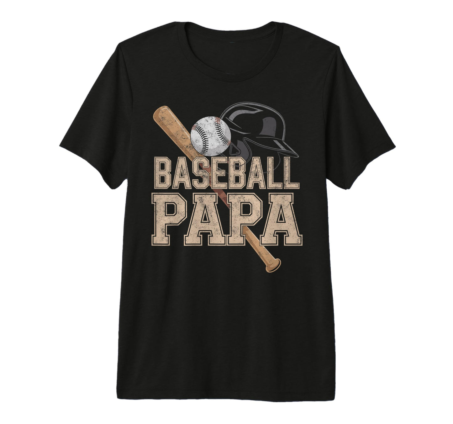 Baseball Papa Father Player T-Shirt - Casual Everyday Wear for Adults - T-Shirt, Sweatshirt, Hoodie
