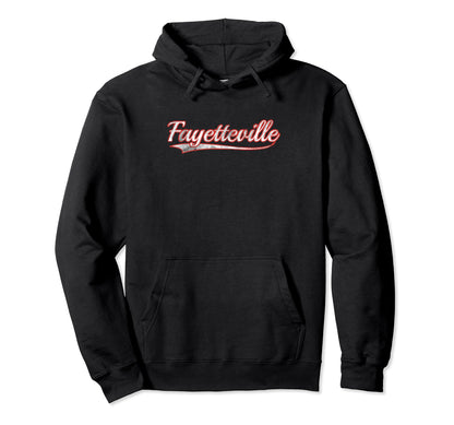 Fayetteville Varsity Distressed Throwback Hoodie - Streetwear Style Unisex - T-Shirt, Sweatshirt, Hoodie
