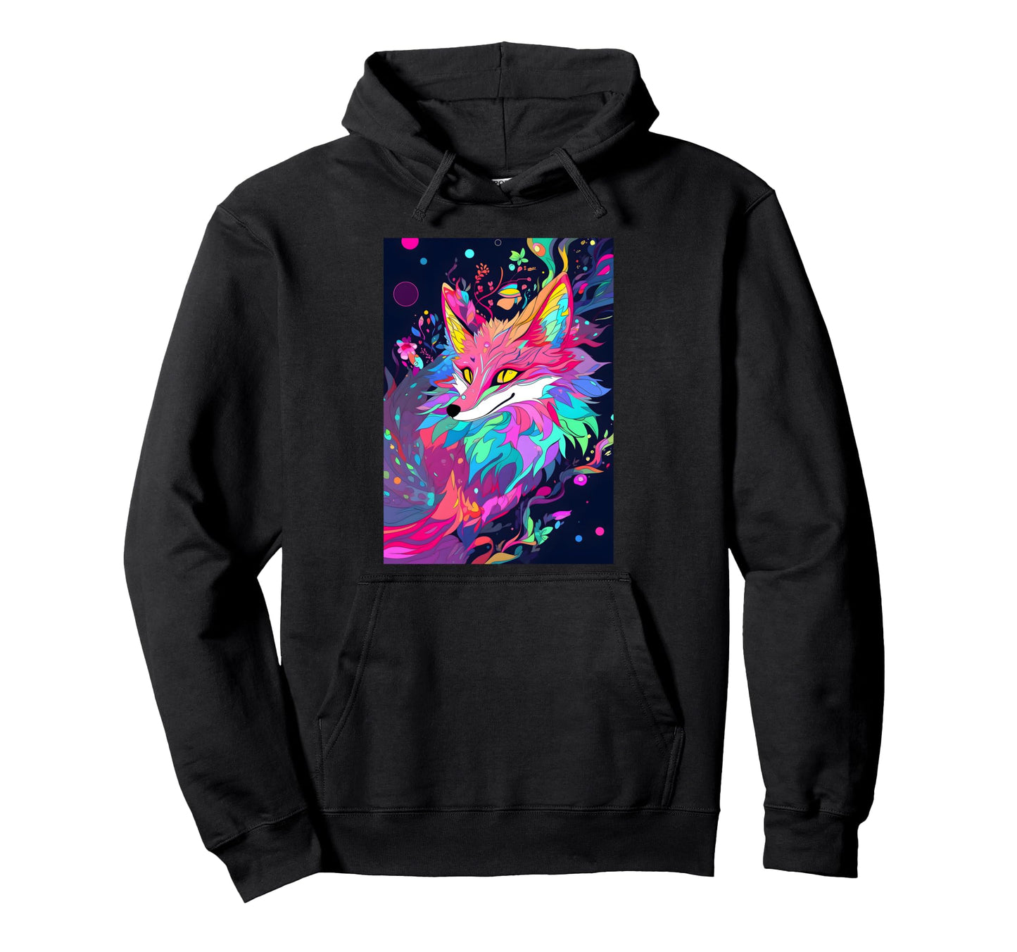Fairytale Fox Rainbow Magical Forest 70S Hoodie - Unique Graphic Unisex - T-Shirt, Sweatshirt, Hoodie