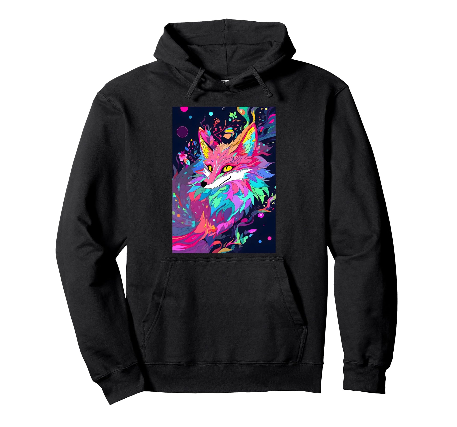 Fairytale Fox Rainbow Magical Forest 70S Hoodie - Unique Graphic Unisex - T-Shirt, Sweatshirt, Hoodie