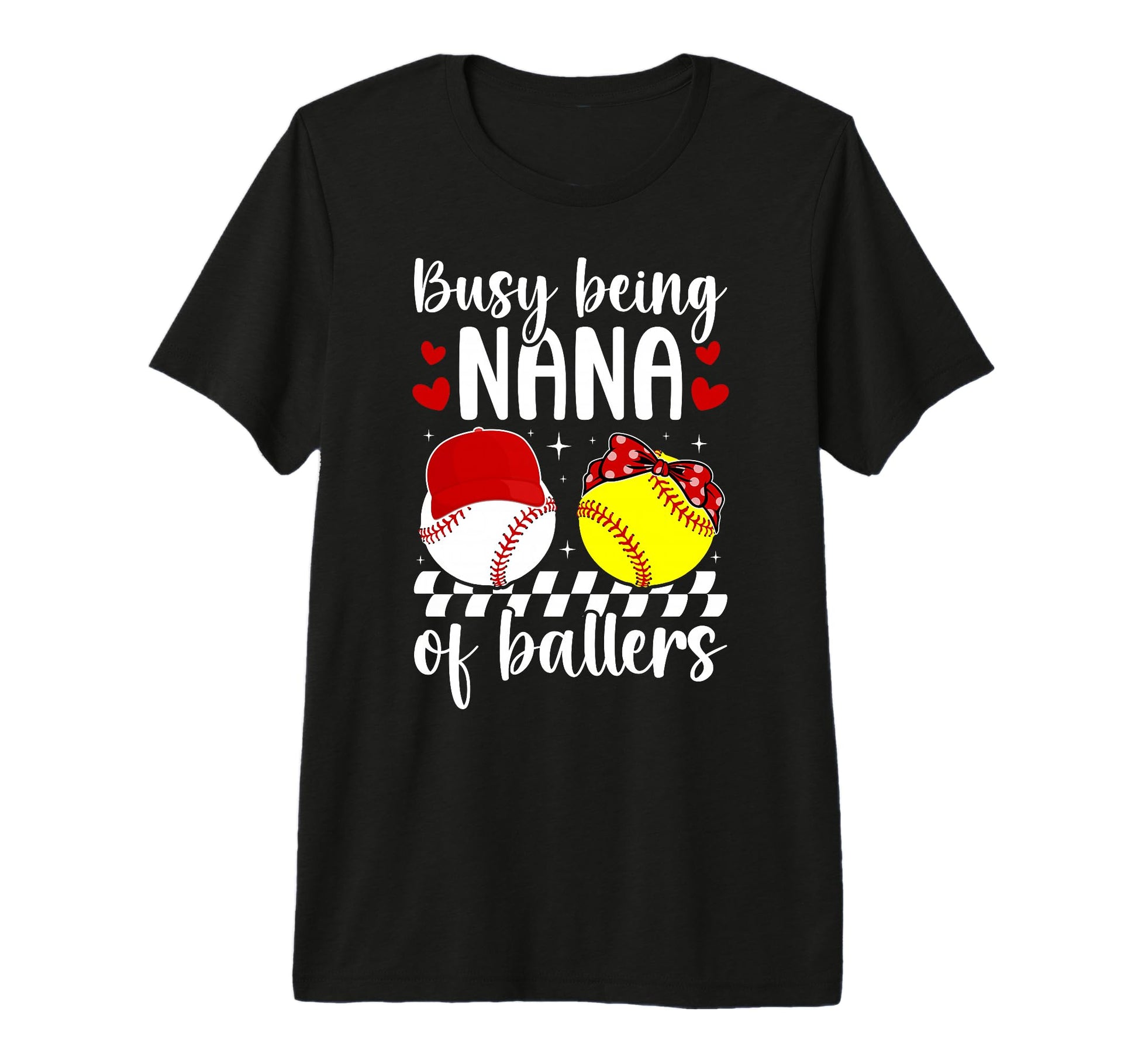 Busy Being Nana Ballers Baseball T-Shirt - Minimalist Print Unisex - T-Shirt, Sweatshirt, Hoodie