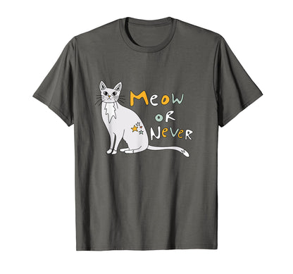 Kawaii Cat Hand Drawn Aesthetic Letters T-Shirt - Minimalist Print Unisex - T-Shirt, Sweatshirt, Hoodie