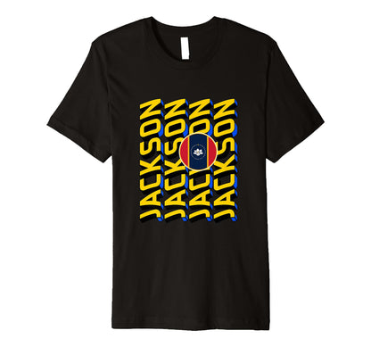 Jackson City Mississippi Flag Modern T-Shirt - Aesthetic Graphic Men Women - T-Shirt, Sweatshirt, Hoodie