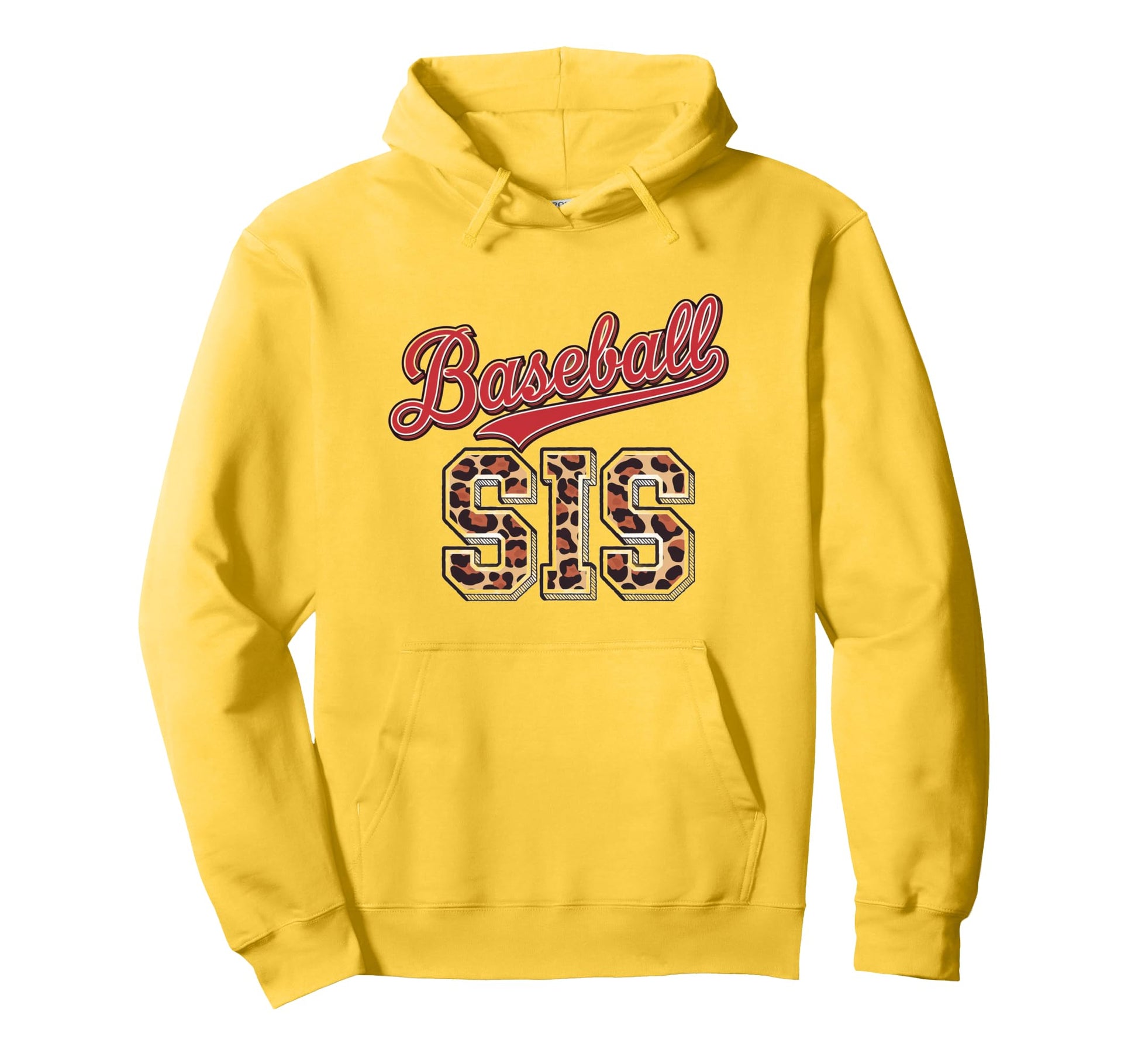 Leopard Baseball Sis Sport Lover Sister Hoodie - Graphic Print for Adults - T-Shirt, Sweatshirt, Hoodie