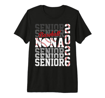 2026 Baseball Senior Nana T-Shirt - Fun Novelty Design Men Women - T-Shirt, Sweatshirt, Hoodie