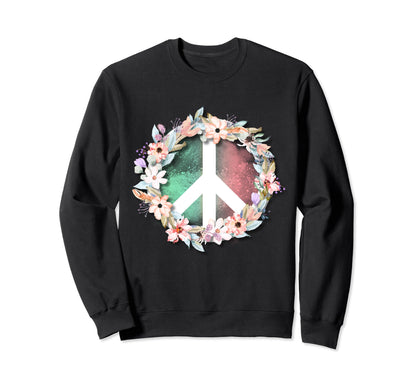 Hippie 60S 70S Tie Dye Peace Love Sweatshirt - Unique Graphic for Adults - T-Shirt, Sweatshirt, Hoodie