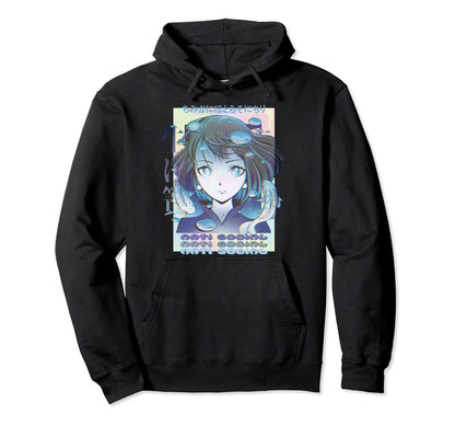 Antisocial Sad Anime Manga Pastel Lofi Hoodie - Unique Graphic for Adults - T-Shirt, Sweatshirt, Hoodie