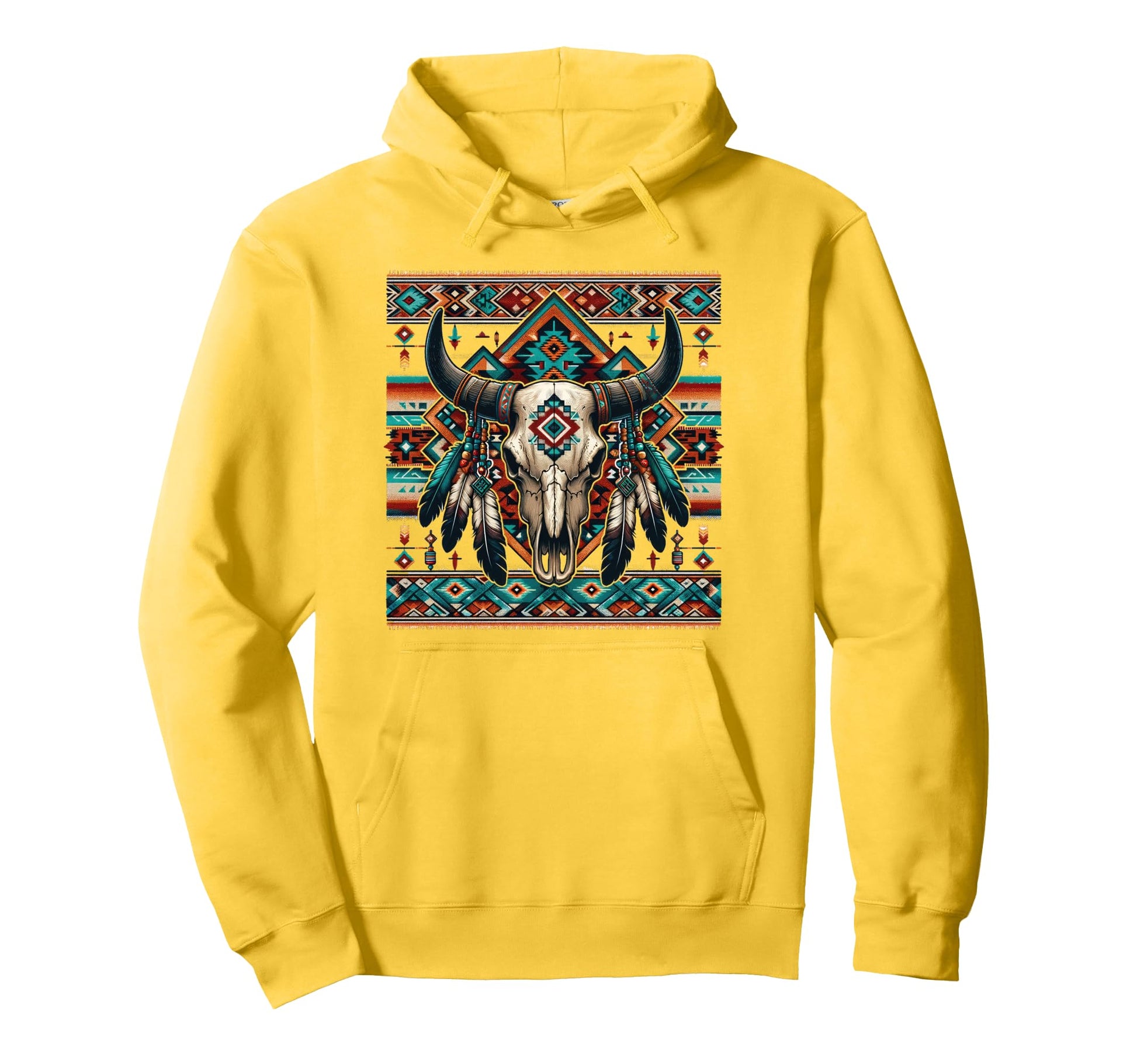 Western Boho Aztec Pattern Hoodie - Fun Novelty Design for Adults - T-Shirt, Sweatshirt, Hoodie