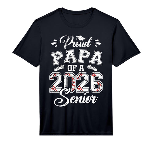 Mens Proud Papa 2026 Senior Baseball T-Shirt - Minimalist Print Men Women - T-Shirt, Sweatshirt, Hoodie