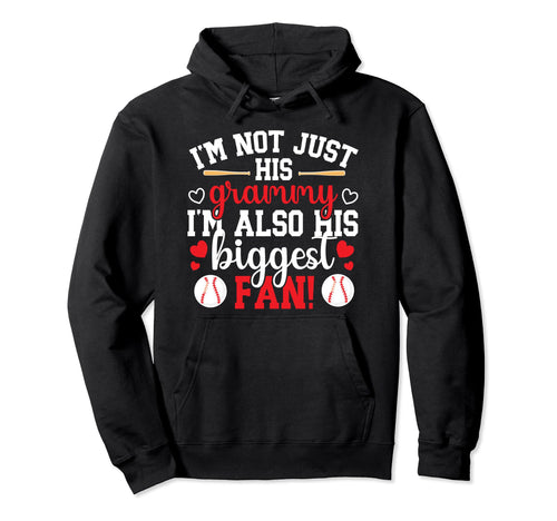 His Biggest Fan Baseball Grammy Hoodie - Minimalist Print for Adults - T-Shirt, Sweatshirt, Hoodie