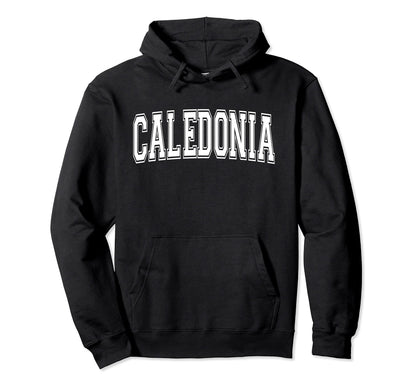 Caledonia Wi Wisconsin Usa Sports Varsity Hoodie - Novelty Apparel Unisex - T-Shirt, Sweatshirt, Hoodie