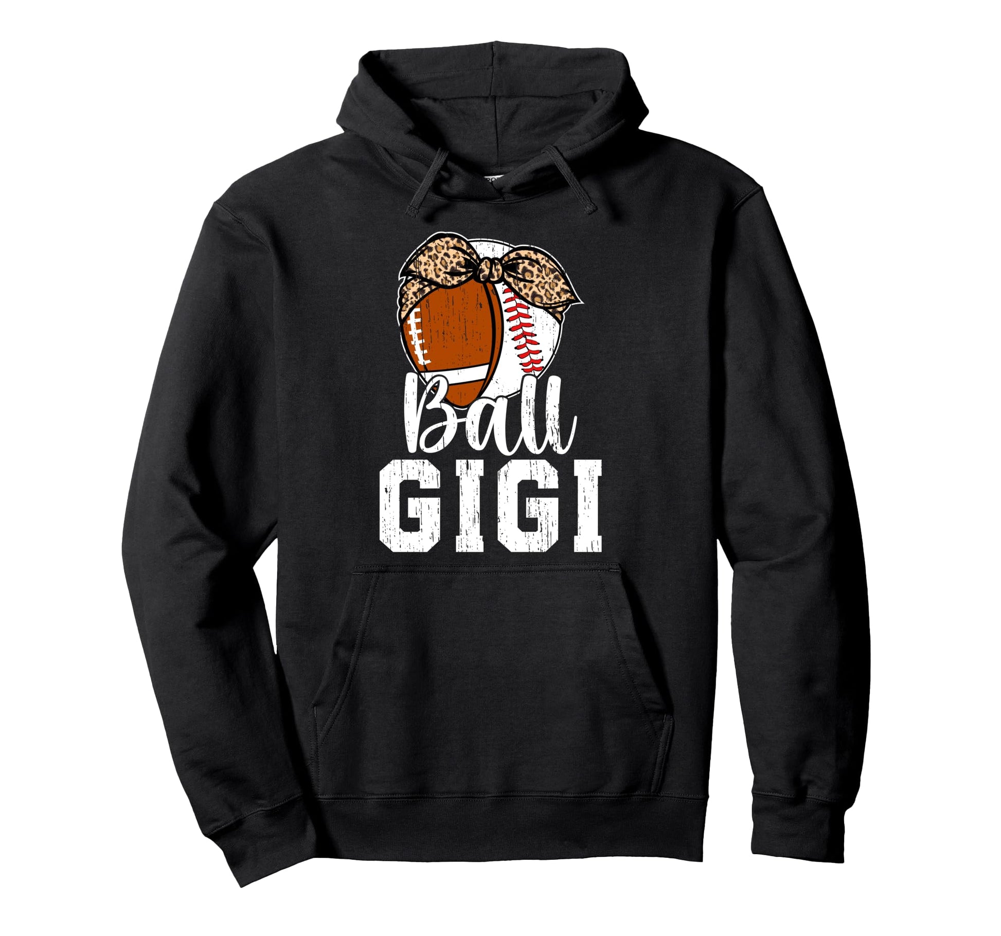 Ball Gigi Grandma Baseball Football Gigi Hoodie - Trendy Graphic for Adults - T-Shirt, Sweatshirt, Hoodie