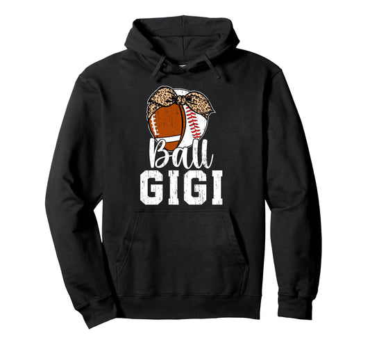 Ball Gigi Grandma Baseball Football Gigi Hoodie - Trendy Graphic for Adults - T-Shirt, Sweatshirt, Hoodie