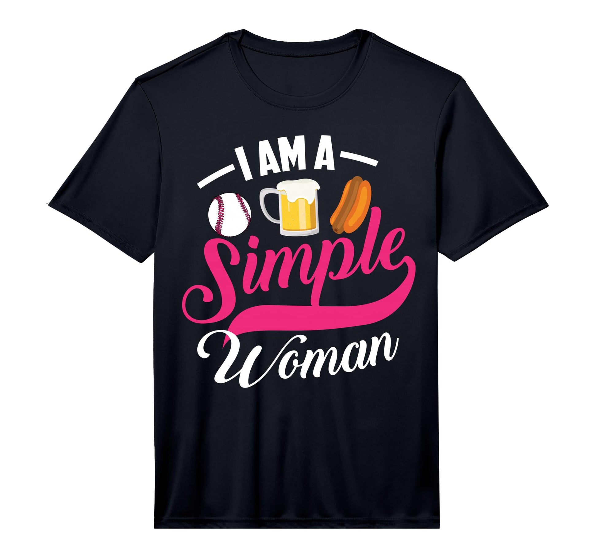 Mens I Am Simple Love Baseball Beer T-Shirt - Novelty Apparel for Adults - T-Shirt, Sweatshirt, Hoodie