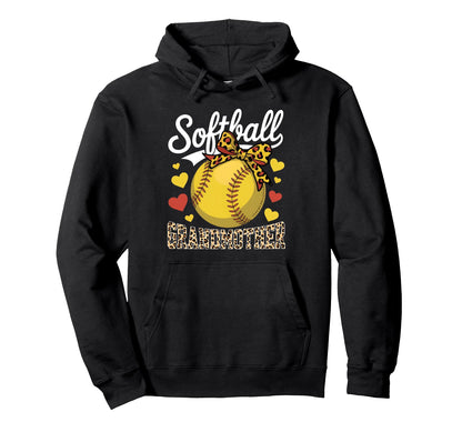 Softball Grandmother Headband Leopard Hoodie - Novelty Apparel Unisex - T-Shirt, Sweatshirt, Hoodie
