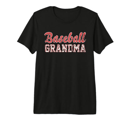 Baseball Grandma Funny Sport Tri Blend T-Shirt - Minimalist Print Unisex - T-Shirt, Sweatshirt, Hoodie