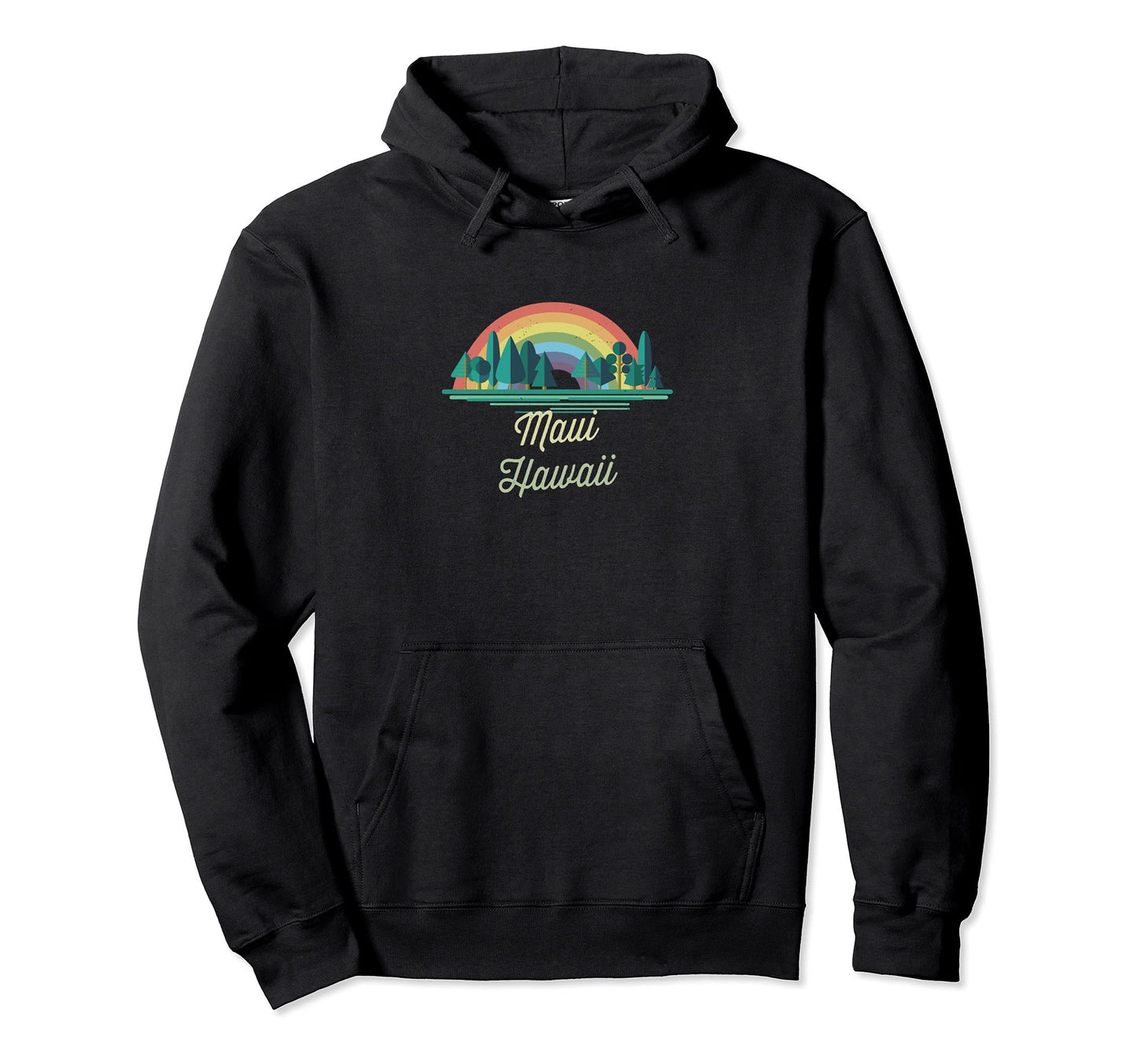 Maui Rainbow Vacation Town Souvenir Hoodie - Minimalist Print Unisex - T-Shirt, Sweatshirt, Hoodie